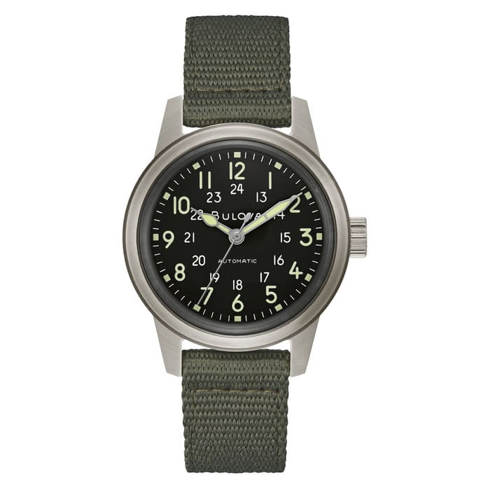 Bulova Hack Automatic Field Watch with 38mm Case and Black Dial #96A259