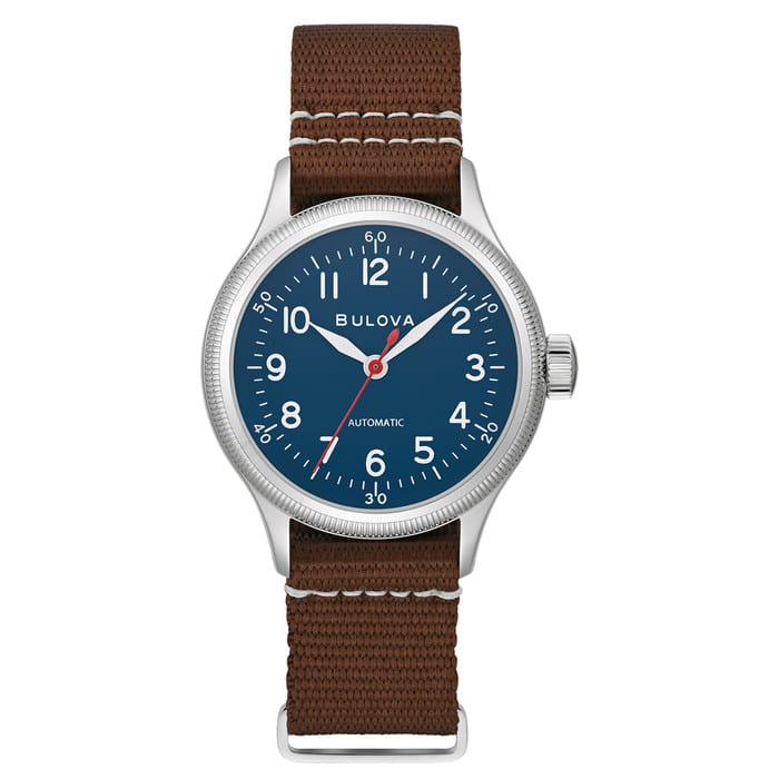 Bulova A11 Automatic 37mm Field Watch with Blue Dial #96A282