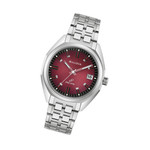 Bulova Jet Star Watch with Precisionist Movement and Claret Dial #96B401
