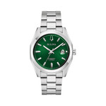 Bulova Surveyor Automatic Watch with Sunburst Green Dial #96B429