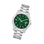 Bulova Surveyor Automatic Watch with Sunburst Green Dial #96B429