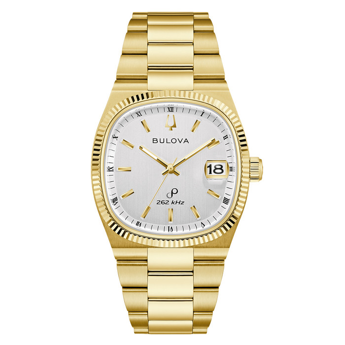 Bulova Super Seville Day-Date Gold-tone with White Dial #97B223