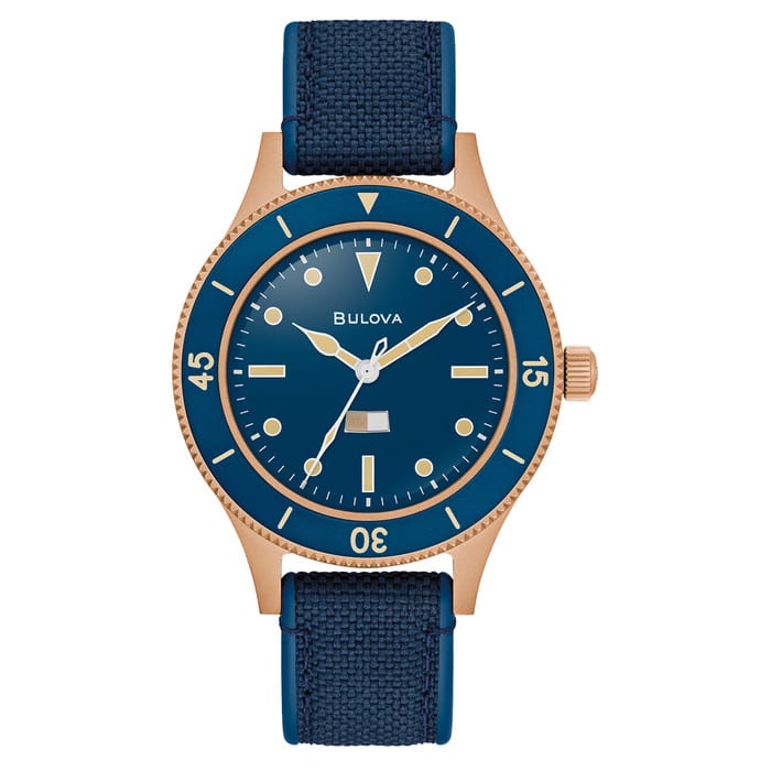 Bulova MIL SHIPS 41mm Automatic Bronze Watch with Big Dome Sapphire Crystal #98A325