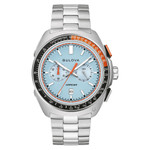 Bulova Racer Chronograph with Blue Dial and Orange Accents #98B432