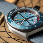 ADPT Series 1 GMT Titanium Field Watch with Aqua Berry Dial #ADPT-DT-AB
