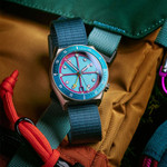 ADPT Series 1 GMT Titanium Field Watch with Aqua Berry Dial #ADPT-DT-AB