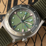 ADPT Series 1 GMT Titanium Field Watch with Mossy Shale Dial #ADPT-DT-MS