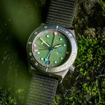 ADPT Series 1 GMT Titanium Field Watch with Mossy Shale Dial #ADPT-DT-MS