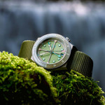 ADPT Series 1 GMT Titanium Field Watch with Mossy Shale Dial #ADPT-DT-MS