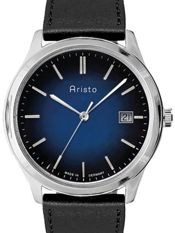 Aristo Blue Dial Dress Watch with Swiss Ronda Quartz Movement #4H196