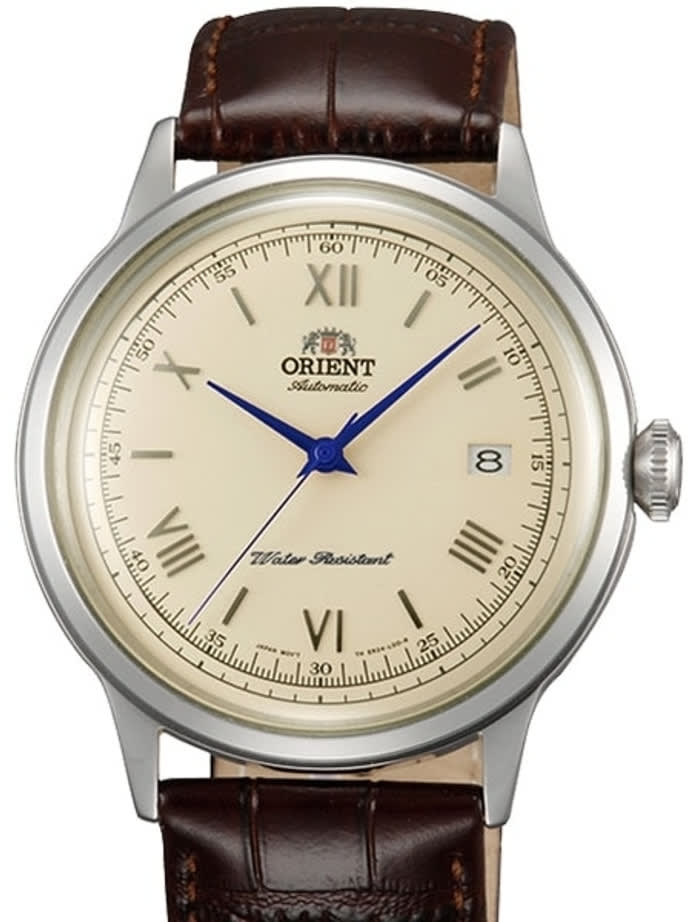 Orient 2nd-Gen Automatic Dress Watch with Cream Dial, Blue Hands #AC00009N
