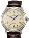 Orient 2nd-Gen Automatic Dress Watch with Cream Dial, Blue Hands #AC00009N