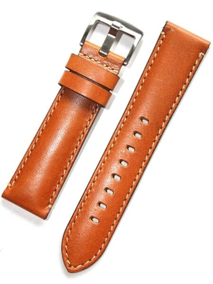 Horween Tan Calfskin Leather with Stainless Steel Buckle #INS-HOR-ESX03
