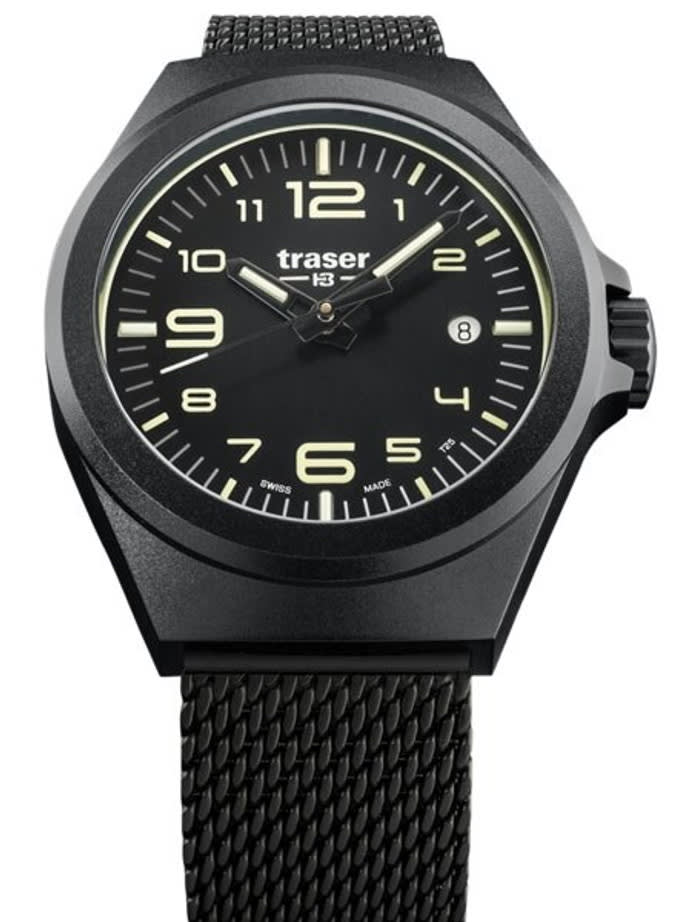 Traser P59 Essential S Black Dial Watch w/Trigalight + SuperLuminova #108204