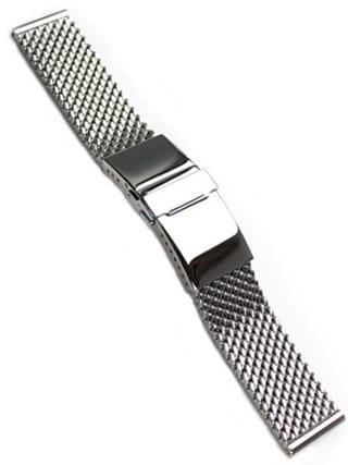 STAIB Polished Mesh Bracelet #STEEL-2784-20725APB-P (Straight End, 20mm)