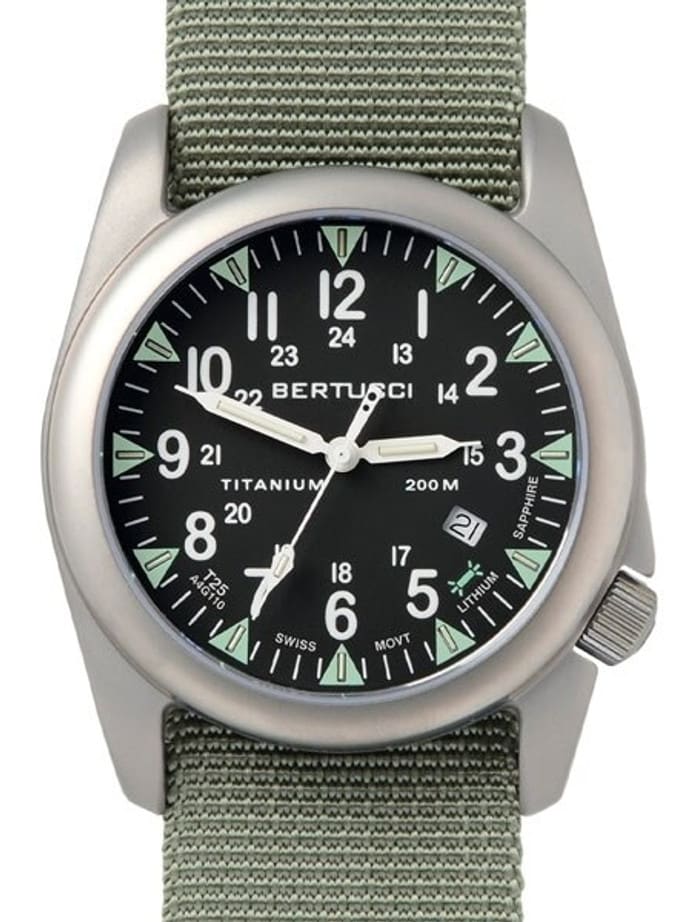 Bertucci A-4T Super Yankee Titanium Watch with Swiss Micro Tube Illumination #13481