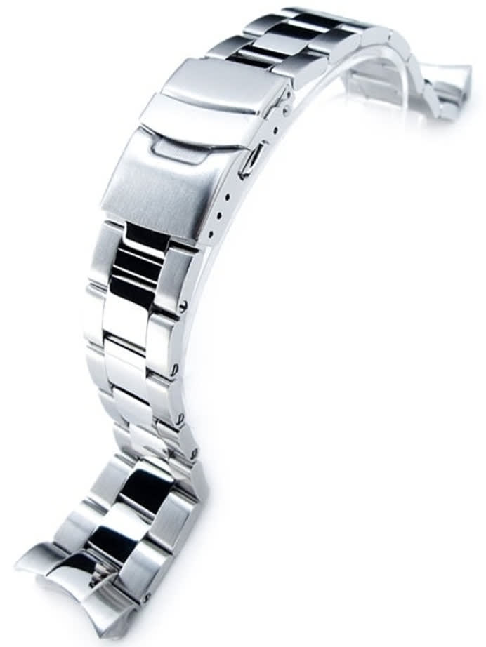 Strapcode Super-O "Boyer" Brushed & Polished 316L Stainless Steel Watch Band for SEIKO Diver SKX007/009/011 #SS221803BPS019
