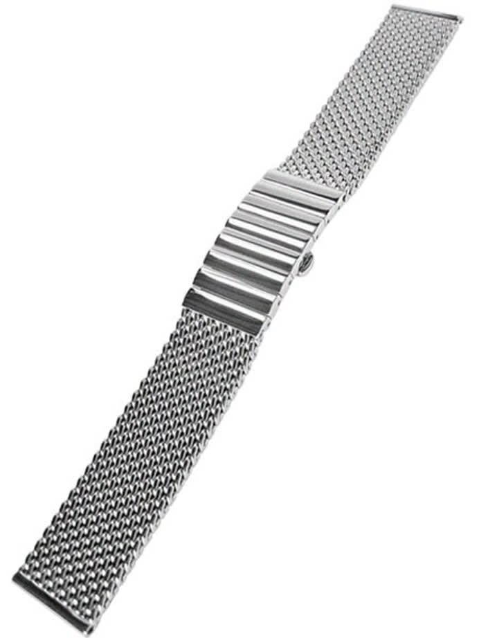 STAIB Satin Finish Mesh Bracelet #STEEL-2792-6050PBM-S (Straight End, 22mm)