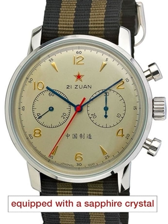 Seagull 1963 Hand Wind Mechanical Chronograph with Sapphire Crystal #6488-2901C-S