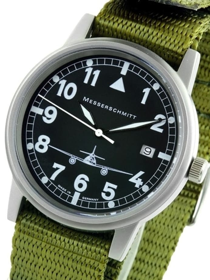 Messerschmitt 38.5mm Stainless Steel Case Aviator Watch #ME262S
