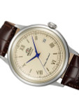 Orient 2nd-Gen Automatic Dress Watch with Cream Dial, Blue Hands #AC00009N