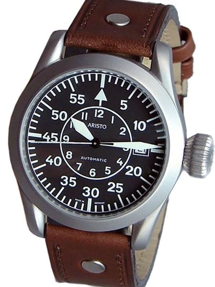 Aristo 3H32 Type B Dial Swiss ETA Automatic Pilot's Watch with Oversize Crown