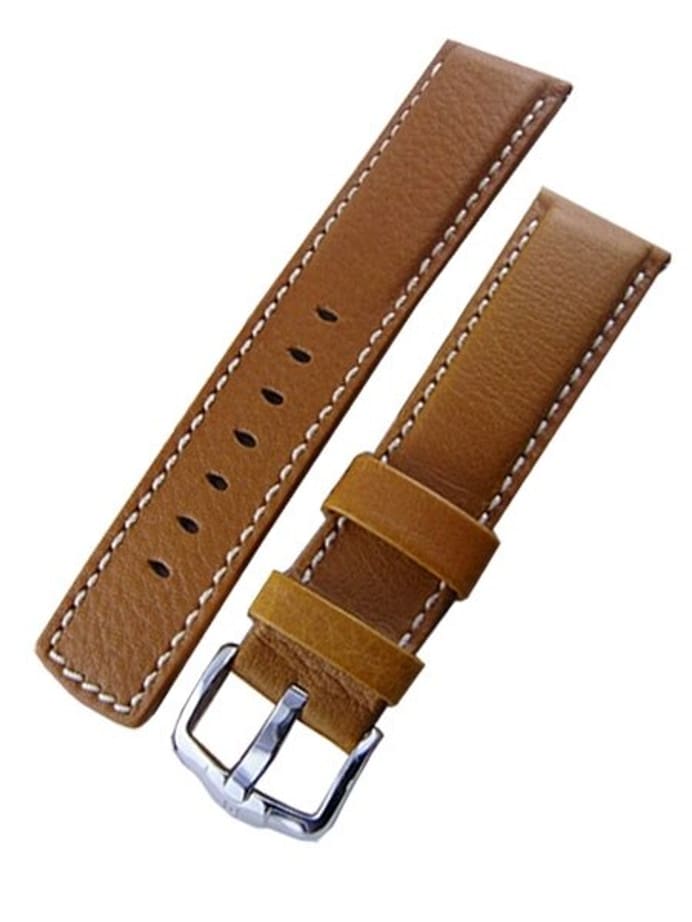 Hirsch Mariner Water Resistant Honey Brown Leather Watch Strap #145021-70