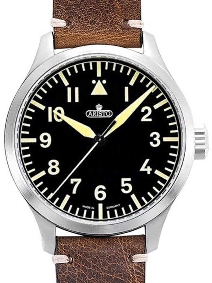 Aristo 47mm Swiss ETA Automatic Vintage Aviator Watch with Sapphire Crystal #7H96