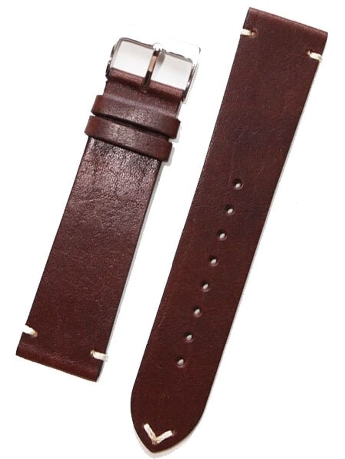 Horween Vintage Style Brown Calfskin Leather with Matching Lining and Hand-Stitching #INS-HOR02