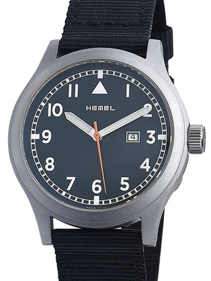 HEMEL S.W.A.T. Swiss ETA Quartz Field Watch with Matte Black Dial and Sapphire Crystal #HM9