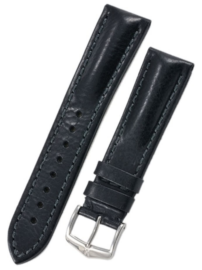 Hirsch Lucca Black Tuscan Leather Watch Strap #049020-50