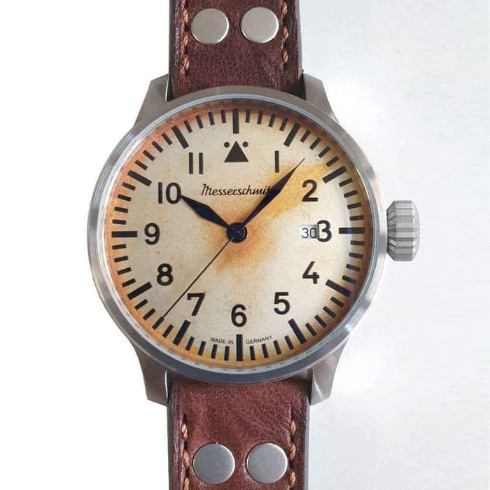 Messerschmitt Automatic Fliegeruhr Watch with Aged Patina Type-A Dial #ME-7H130A