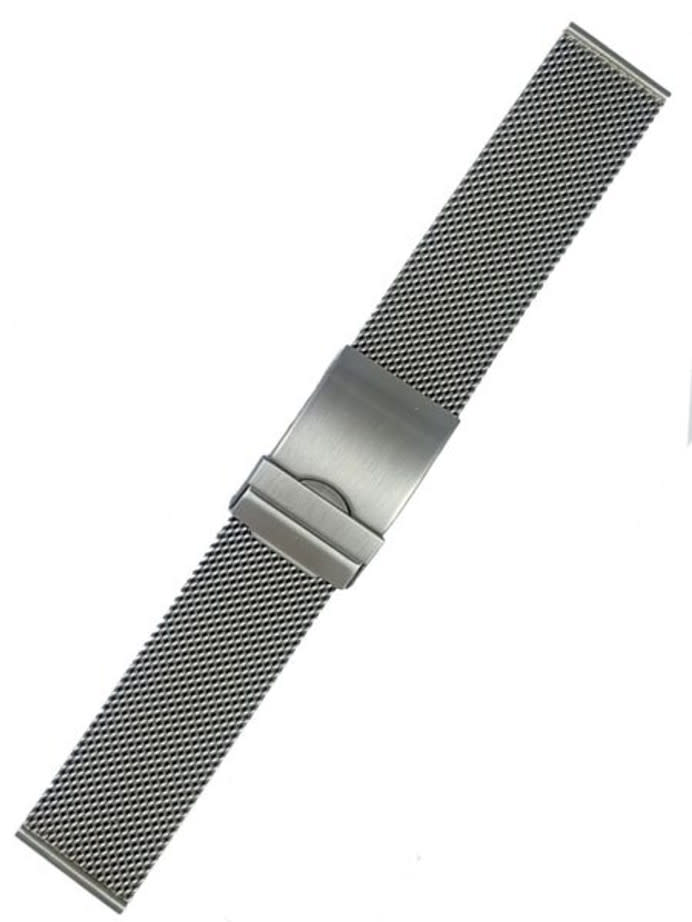 Vollmer Brushed Finish Mesh Bracelet with Adjustable Deployant Clasp #17012H7 (22mm)