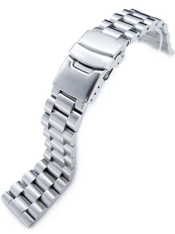 Strapcode 22mm Endmill Stainless Steel Watch Bracelet, Straight End #SS221803B033S