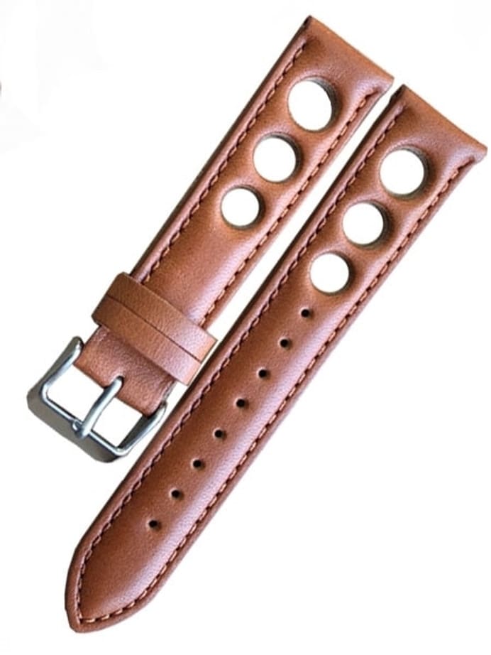 Horween Leather Rally Sport Strap with Stainless Steel Buckle #INS-HOR-Rally03