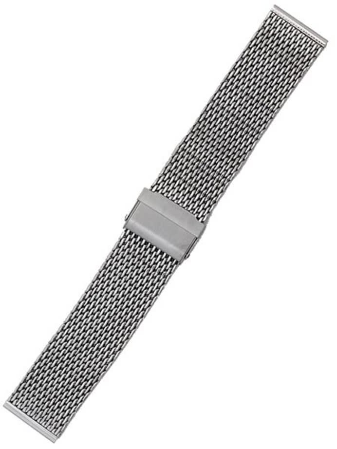 STAIB Polished Finish Milanaise Mesh Bracelet #ST-ST-2906-20811SBL (Straight End, 20mm)