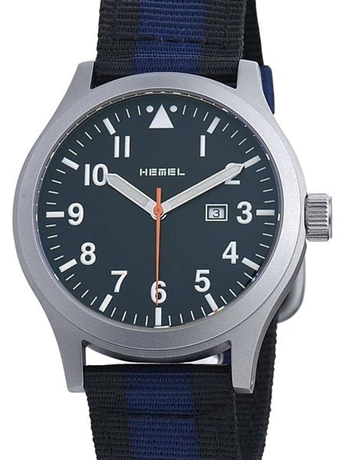 HEMEL Ten36 Swiss ETA Quartz Field Watch with Matte Black Dial and Sapphire Crystal #HM7