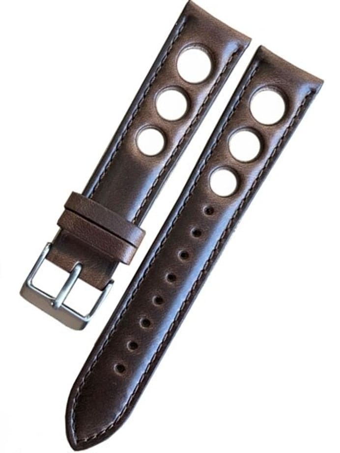 Horween Leather Rally Sport Strap with Stainless Steel Buckle #INS-HOR-Rally81