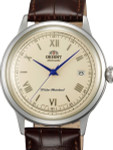 Orient 2nd-Gen Automatic Dress Watch with Cream Dial, Blue Hands #AC00009N