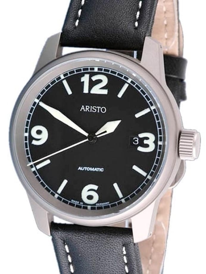 Aristo 5H67TI Titanium Case Swiss Automatic Aviator Watch