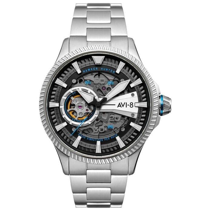 AVI-8 Hawkeye Hunter Blue Diamonds, Automatic Pilot Watch, AR Sapphire Crystal #AV-4078-11