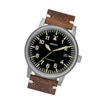 Aristo 38.5mm Swiss Automatic Vintage Aviator Watch with Sapphire Crystal #5H100 Tilt