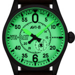 AVI-8 Spitfire Type 300 VE-Day 80th LE Valour Canvas Watch #AV-4073-02