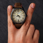 AVI-8 Spitfire Type 300 VE-Day 80th LE Valour Canvas Watch #AV-4073-02