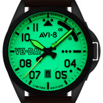 AVI-8 P-51 Mustang Patriot VE-Day 80th LE Victory Cream Watch #AV-4082-04