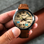 AVI-8 P-51 Mustang Patriot VE-Day 80th LE Victory Cream Watch #AV-4082-04