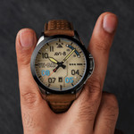 AVI-8 P-51 Mustang Patriot VE-Day 80th LE Victory Cream Watch #AV-4082-04