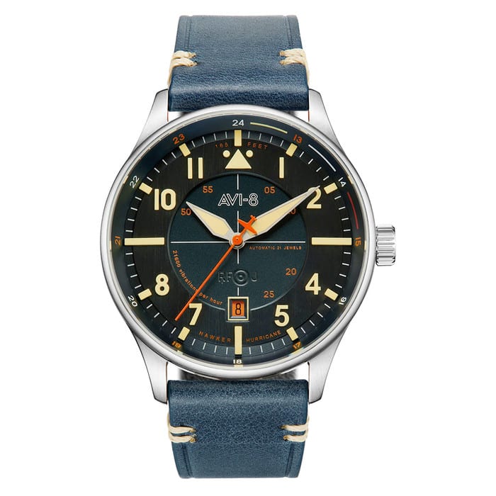 AVI-8 Hawker Hurricane Kent Automatic Sussex with Blue Dial #AV-4094-02