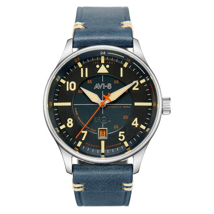 AVI-8 Hawker Hurricane Kent Automatic Sussex with Blue Dial #AV-4094-02