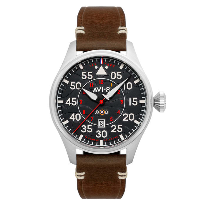 AVI-8 Hawker Hurricane Wittering Clowes Automatic Pilot Watch with Black Dial #AV-4097-01